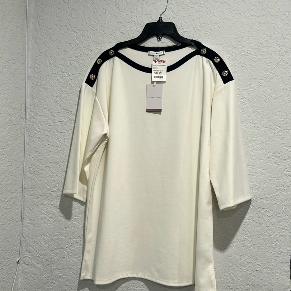 Color white brand tommy Hillinger size xl New w tags